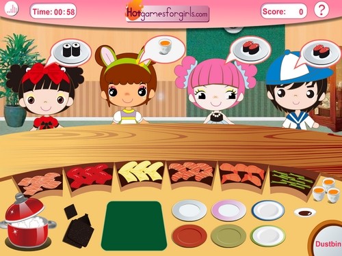 Sushi bar online Vaření a smažení